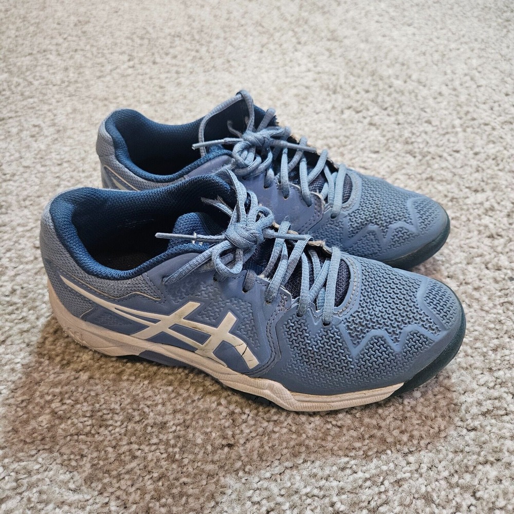 ASICS Gel Resolution 8 GS Blue Harmony White 1044A018 US Size 4 Kids